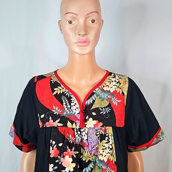Rim Black Hawaiian Dress Size Small - Picture 3 of 8